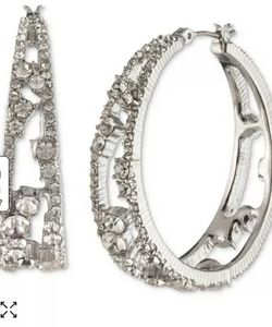Givenchy gold tone medium hoops earrings